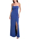 Rene Ruiz Pleated Column Gown