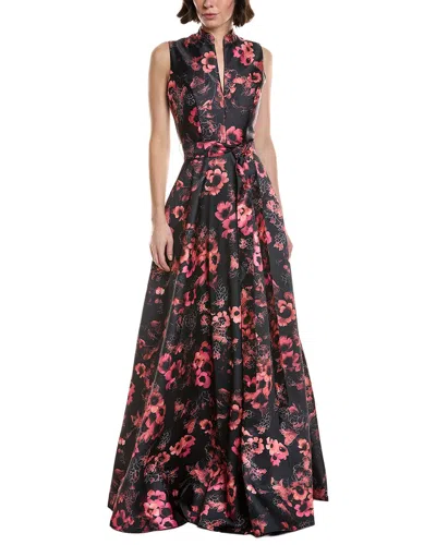 Rene Ruiz Print A-line Gown In Black