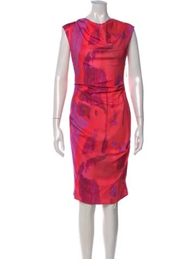 Pre-owned Rene Ruiz Printed Knee-length Dress W/ Tags In Pink