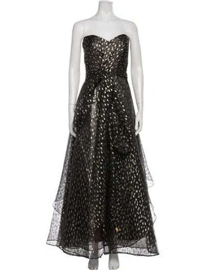 Pre-owned Rene Ruiz Printed Long Dress In Multi