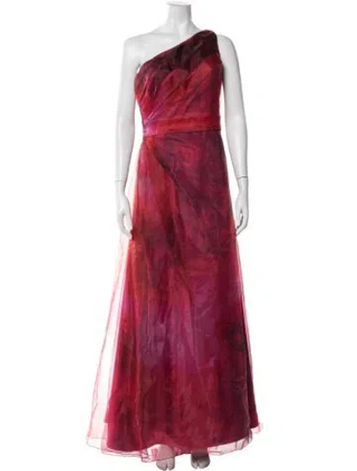 Pre-owned Rene Ruiz Printed Long Dress In Pink