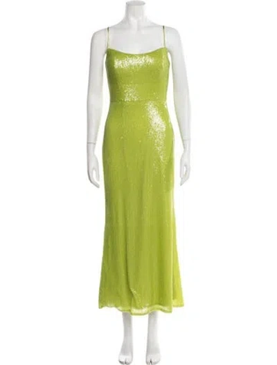 Pre-owned Rene Ruiz Printed Long Dress W/ Tags In Green