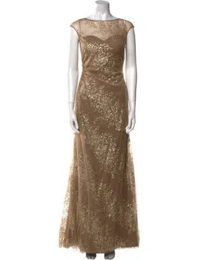 Pre-owned Rene Ruiz Printed Long Dress W/ Tags In Multi