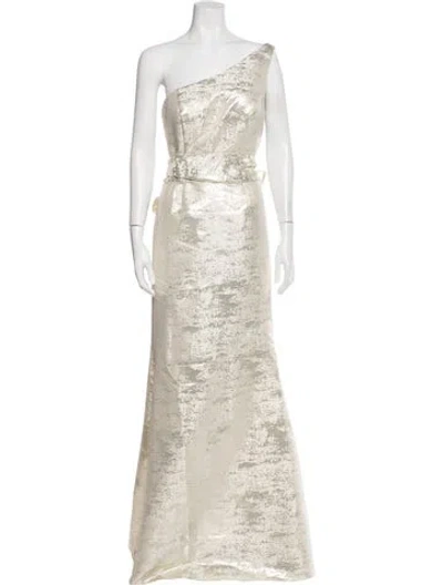 Pre-owned Rene Ruiz Printed Long Dress W/ Tags In Neutral