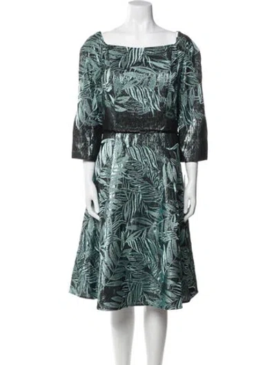 Pre-owned Rene Ruiz Printed Midi Length Dress In Blue