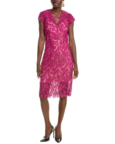 Rene Ruiz Rene By  Collection Lace Sheath Dress In Pink