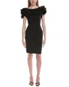 Rene Ruiz Rosette Cocktail Dress In Black