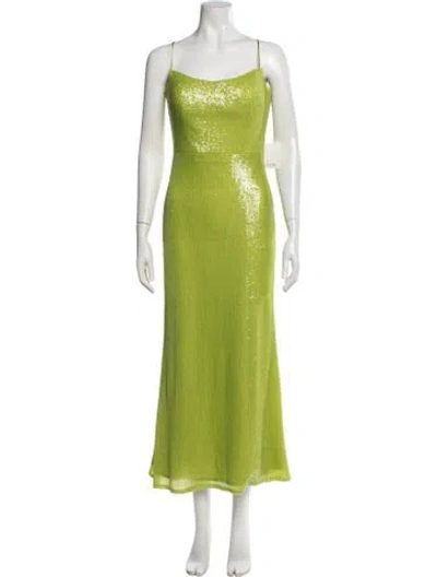 Pre-owned Rene Ruiz Scoop Neck Midi Length Dress W/ Tags In Green