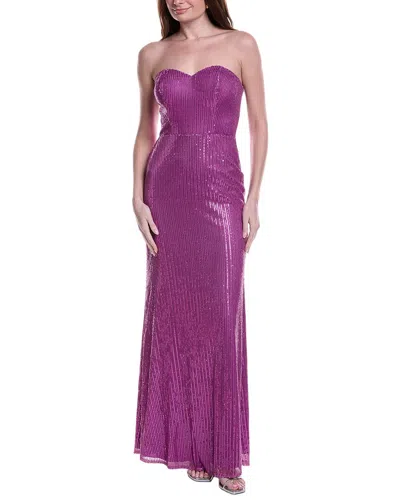 Rene Ruiz Sequin Gown In Purple