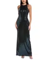 Rene Ruiz Sequin Gown In Black
