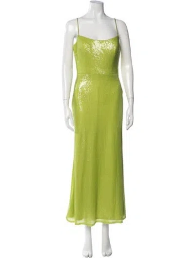 Pre-owned Rene Ruiz Sequin Long Dress W/ Tags In Green