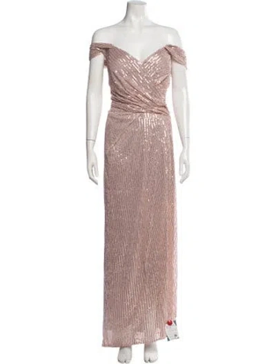 Pre-owned Rene Ruiz Sequin Long Dress W/ Tags In Pink