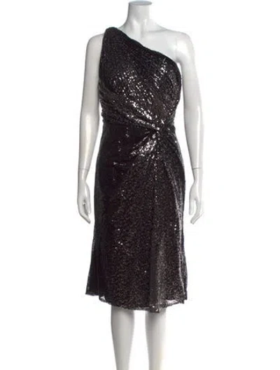 Pre-owned Rene Ruiz Sequin Midi Length Dress W/ Tags In Black