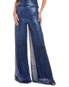 Rene Ruiz Sequin Palazzo Pant In Blue