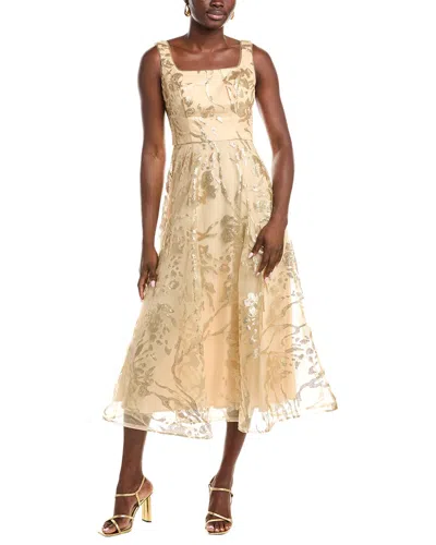 RENE RUIZ SEQUIN TULLE MIDI DRESS