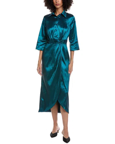 Rene Ruiz Shirtdress In Blue