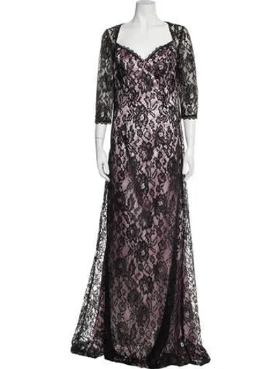 Pre-owned Rene Ruiz Silk Long Dress In Pink