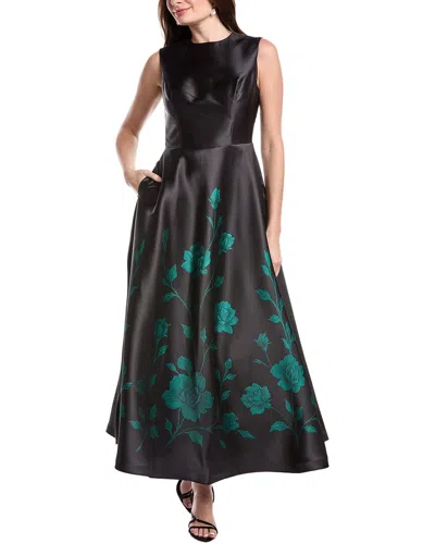 Rene Ruiz Sleeveless Jacquard A-line Midi Dress In Black