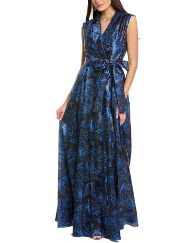 Rene Ruiz Sleeveless Shirt Dress With Belt And Poc In Blue