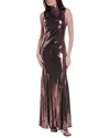 Rene Ruiz Solid Gown In Brown