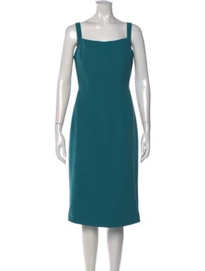 Pre-owned Rene Ruiz Square Neckline Knee-length Dress W/ Tags In Blue