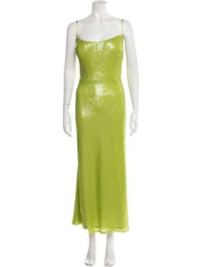 Pre-owned Rene Ruiz Square Neckline Long Dress W/ Tags In Green