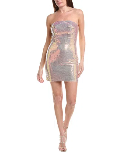 Rene Ruiz Strapless Bodycon Mini Dress In Neutral