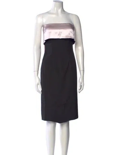 Pre-owned Rene Ruiz Strapless Knee-length Dress W/ Tags In Black