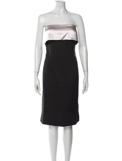 Pre-owned Rene Ruiz Strapless Knee-length Dress W/ Tags In Black