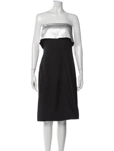 Pre-owned Rene Ruiz Strapless Knee-length Dress W/ Tags In Black
