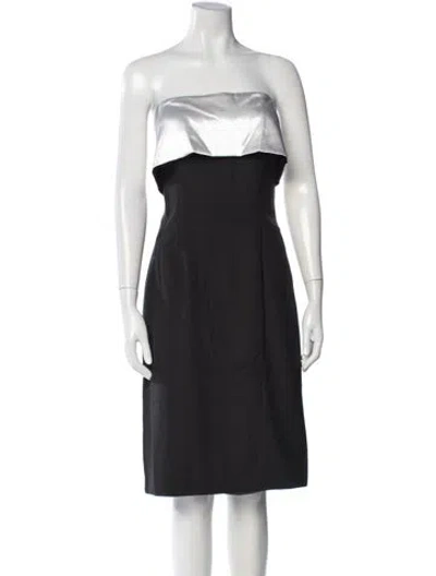 Pre-owned Rene Ruiz Strapless Knee-length Dress W/ Tags In Black