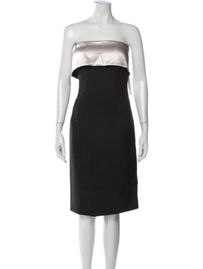 Pre-owned Rene Ruiz Strapless Knee-length Dress W/ Tags In Black