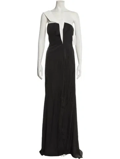 Pre-owned Rene Ruiz Strapless Long Dress In Black