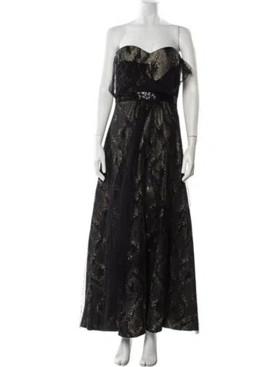 Pre-owned Rene Ruiz Strapless Long Dress In Multi