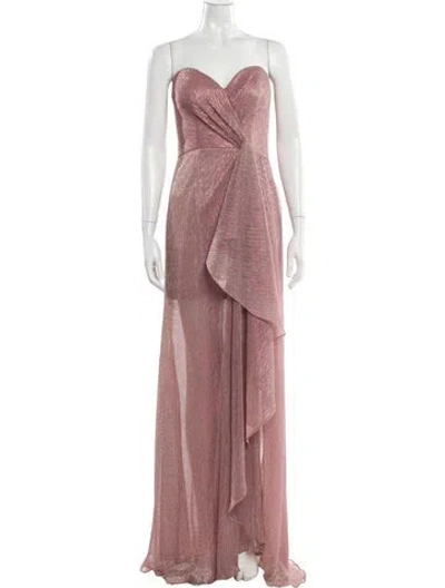 Pre-owned Rene Ruiz Strapless Long Dress In Pink