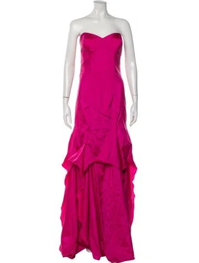 Pre-owned Rene Ruiz Strapless Long Dress In Pink