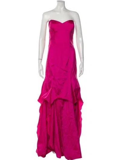 Pre-owned Rene Ruiz Strapless Long Dress In Pink