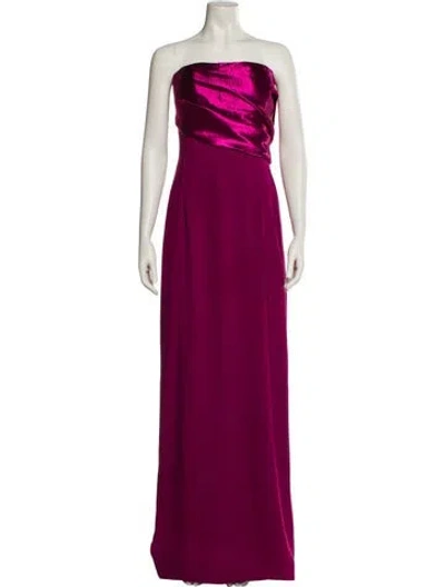 Pre-owned Rene Ruiz Strapless Long Dress In Purple