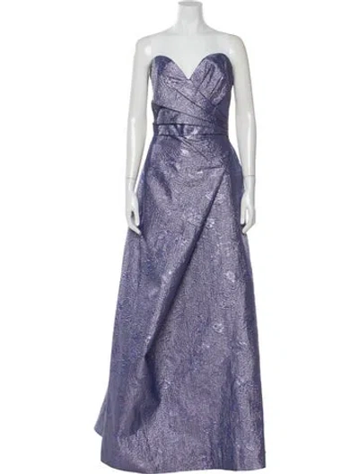 Pre-owned Rene Ruiz Strapless Long Dress W/ Tags In Blue