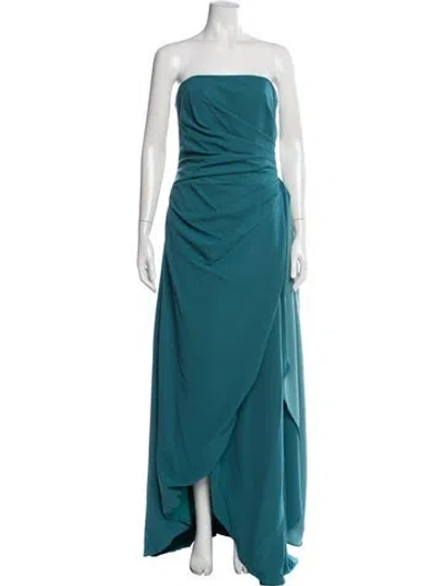 Pre-owned Rene Ruiz Strapless Long Dress W/ Tags In Blue