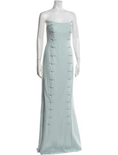Pre-owned Rene Ruiz Strapless Long Dress W/ Tags In Blue