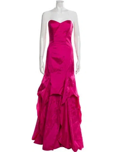 Pre-owned Rene Ruiz Strapless Long Dress W/ Tags In Pink