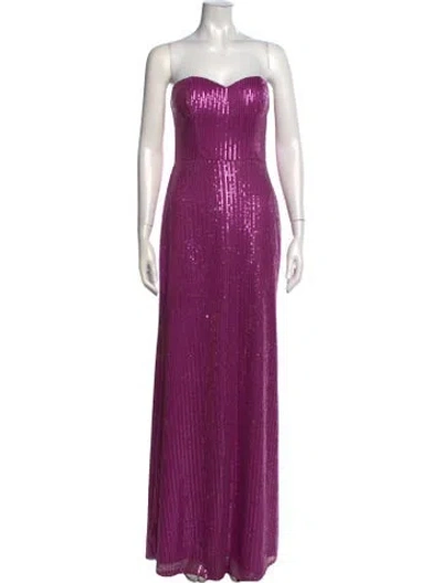 Pre-owned Rene Ruiz Strapless Long Dress W/ Tags In Purple