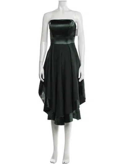 Pre-owned Rene Ruiz Strapless Midi Length Dress W/ Tags In Green