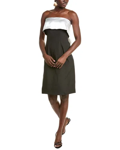 RENE RUIZ RENE RUIZ STRAPLESS MIKADO & CREPE COCKTAIL DRESS