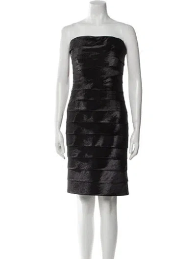 Pre-owned Rene Ruiz Strapless Mini Dress In Black