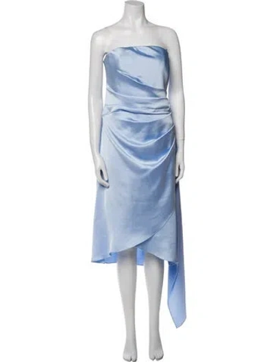 Pre-owned Rene Ruiz Strapless Mini Dress In Blue