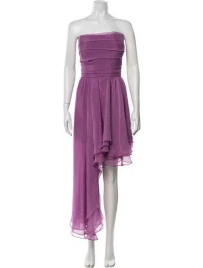 Pre-owned Rene Ruiz Strapless Mini Dress In Purple