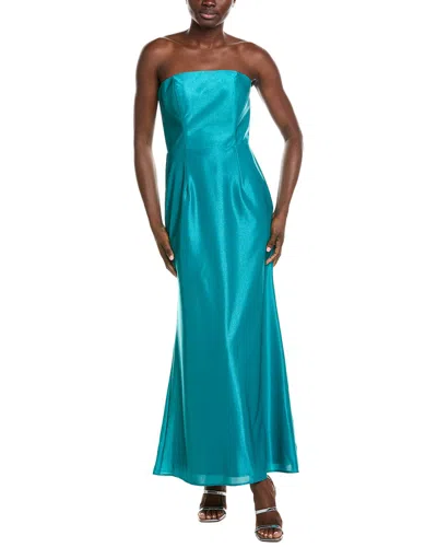 Rene Ruiz Strapless Tea Length Midi Dress In Pink