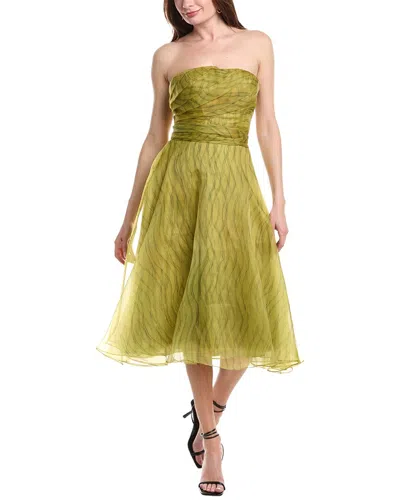 Rene Ruiz Stripe Midi Dress In Yellow